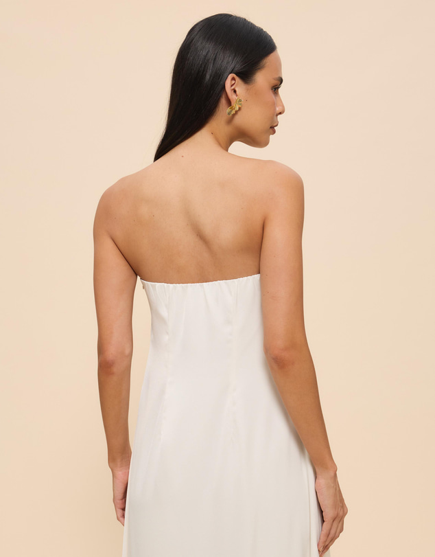 CHANCERY - Olivia Strapless Satin Maxi Dress