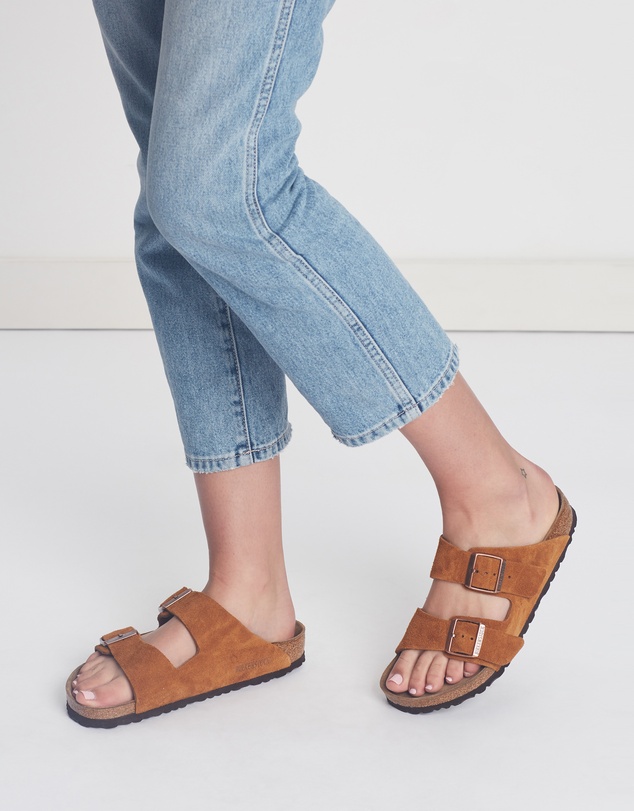 Birkenstock - Unisex Arizona Suede Leather Regular Sandals