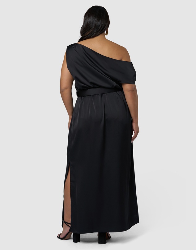 Pink Dusk by Curve Project - Magnetic Satin Maxi Dress