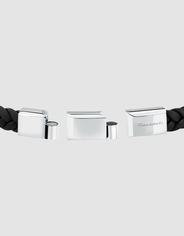Maserati - Maserati Men's RG & Gun Metal Leather Bracelet