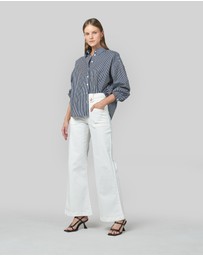 DRICOPER DENIM - Piper Ivory Wide Leg Trousers