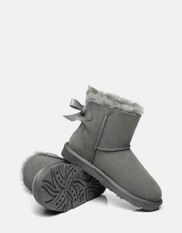 EVERAU - EverAU Ugg Mini Back Bow Sheepskin Upper UGG Boots