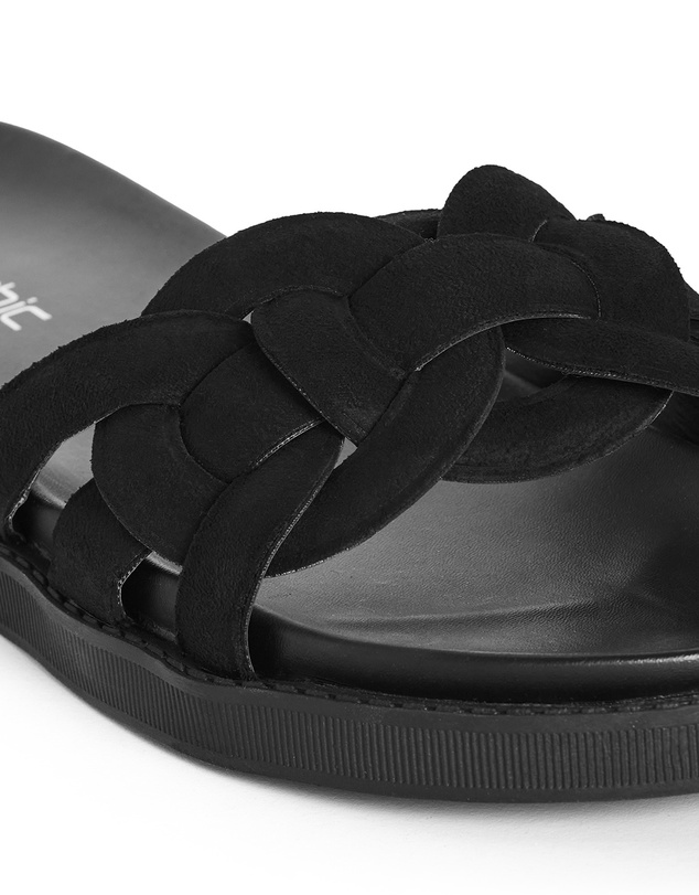 City Chic - Wide Fit Star Weave Slide