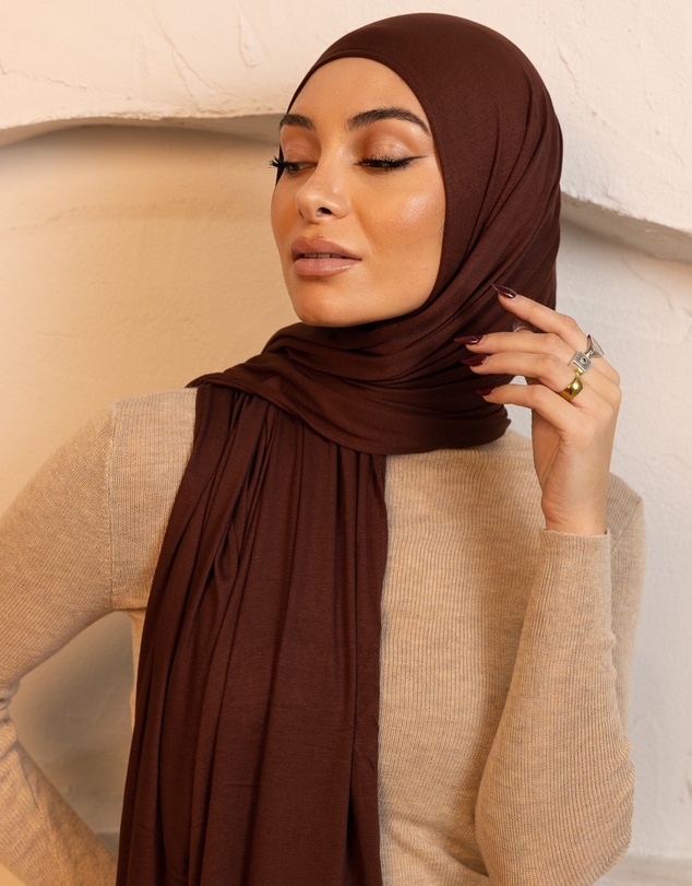 Mod Squad - Luxe Jersey Hijab- Chocolate