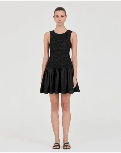 FRIEND of AUDREY - Lily Shirred Mini Dress