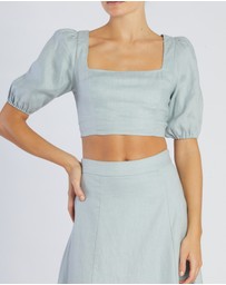 Amelius - Violetta Linen Crop Top