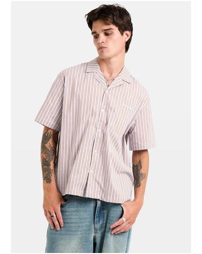 Arvust - Box Striped Short Sleeve Shirt