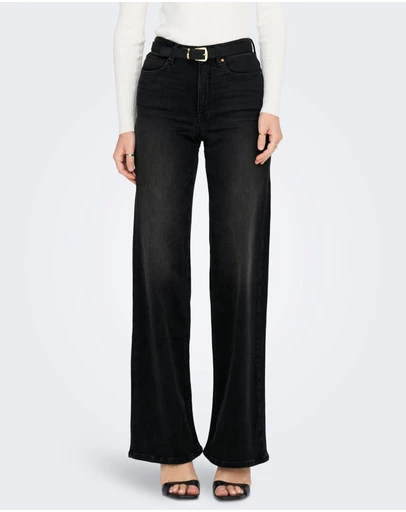 ONLY - Madison Blush High Waisted Stretch Wide Denim Jeans