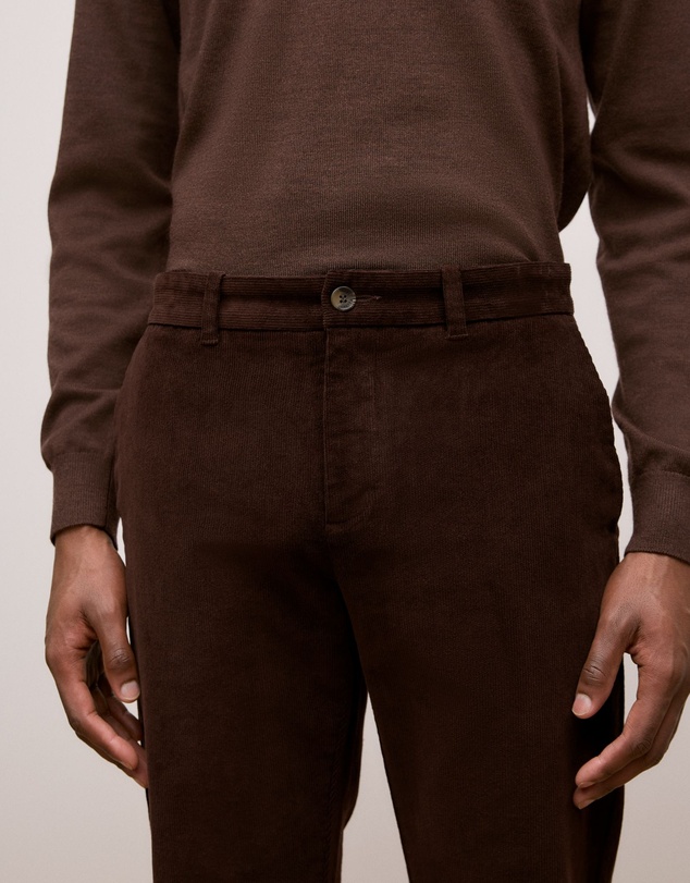 Trenery - Regular Fit Cord Classic Pant in Coffee Bean