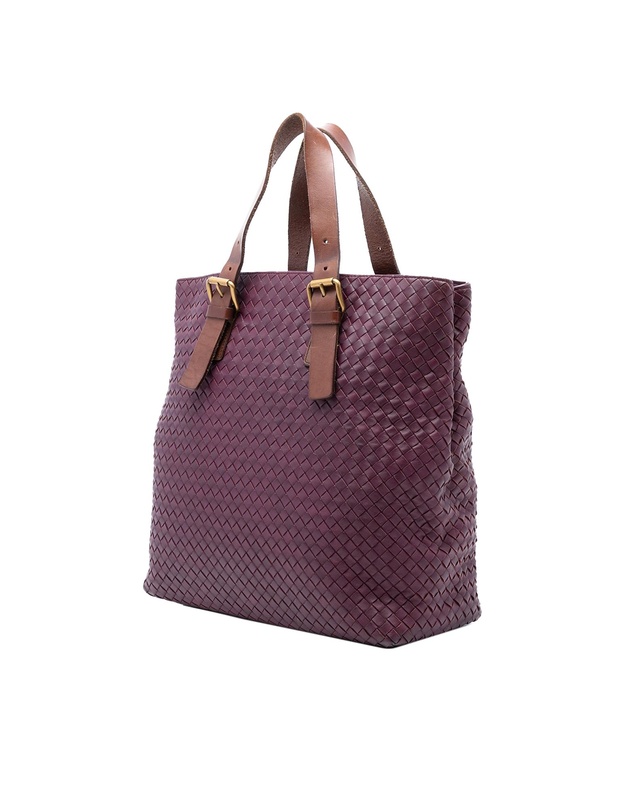 Pre-Loved by Azura Reborn - Pre-Loved Bicolor Nappa Intrecciato Belt Strap Tote