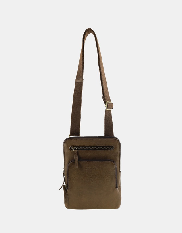 Pierre Cardin - Pierre Cardin Men's Leather Casual Crossbody Bag