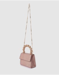 Olga Berg - Caylee Wood Bead Handle Bag