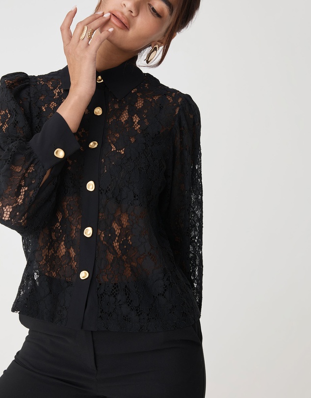 Forcast - Kennedy Lace Shirt