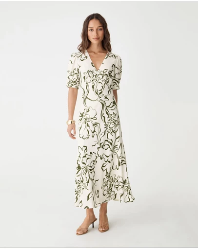 Forcast - Natalie V-Neck Floral Dress