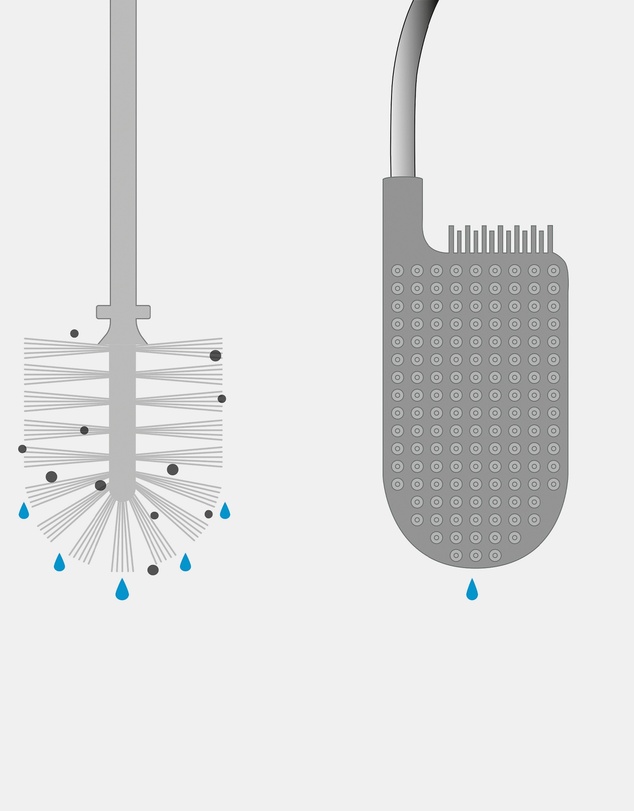 Joseph Joseph - Flex™ Lite Toilet Brush 2-pack - Grey/White