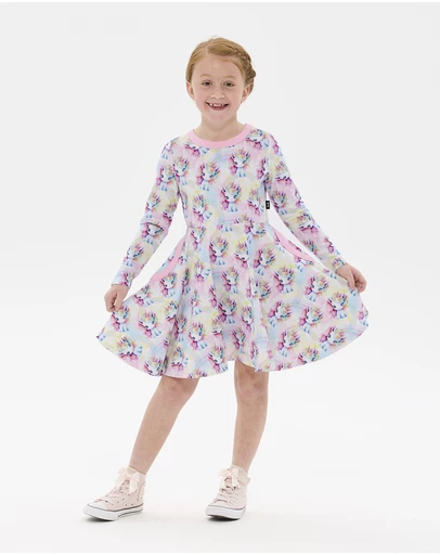 Rock Your Kid - Unicorn Pony Long Sleeve Polly Dress