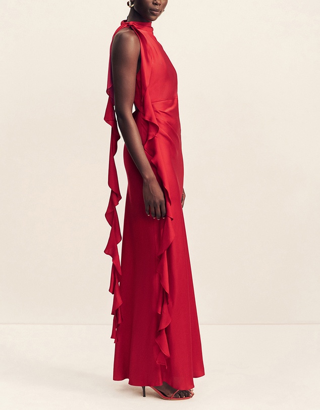 Shona Joy - Agnes Draped Ruffle Maxi Dress