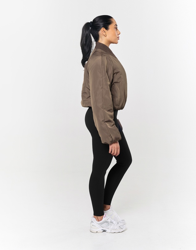 STAX. - Cropped Bomber Jacket - Fossil
