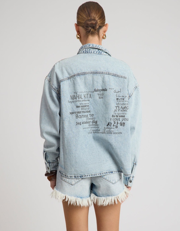 ONE TEASPOON - Je T'Aime Denim Shacket - Whisper Blue
