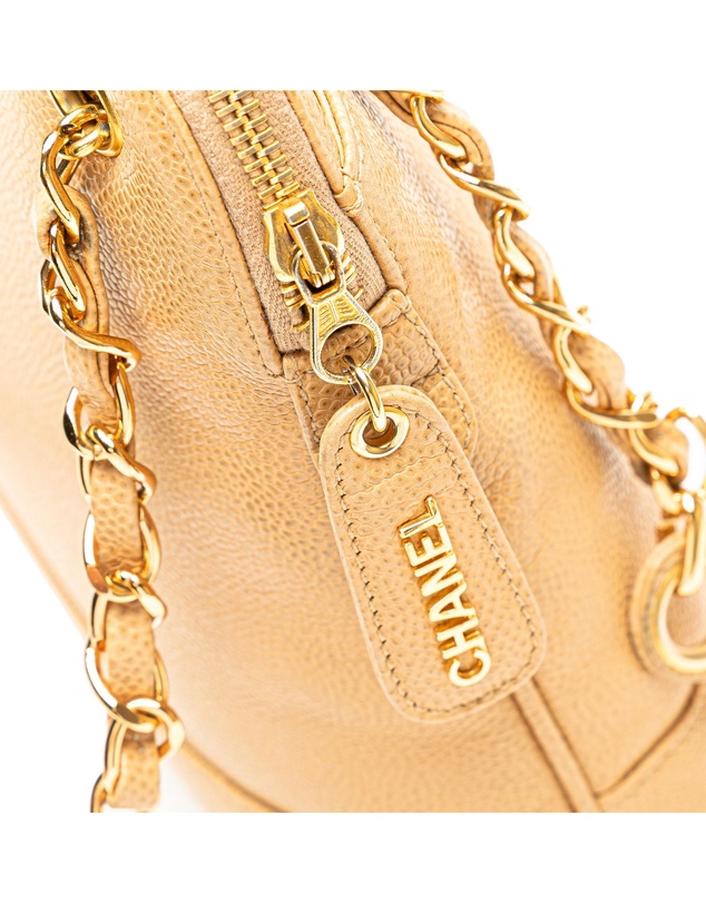Pre-Loved by Azura Reborn - Pre-Loved Caviar Logo Chain Shoulder Bag