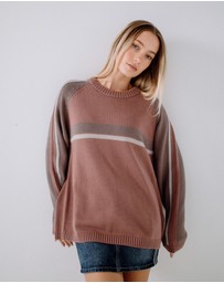 Rusty - White Lines Two Crew Neck Knit