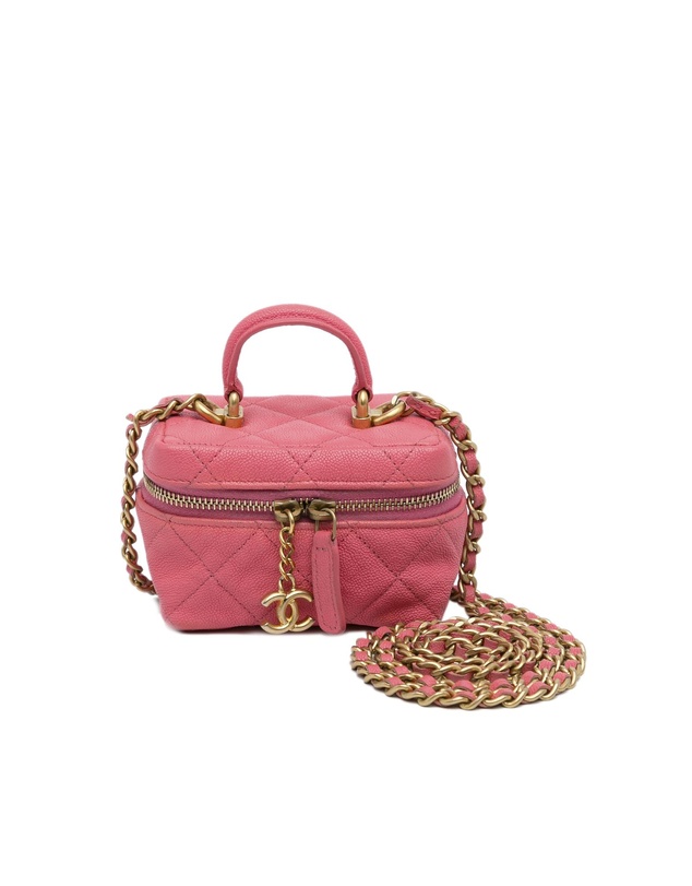 Pre-Loved by Azura Reborn - Pre-Loved chanel Mini Vanity Case Quilted Leather