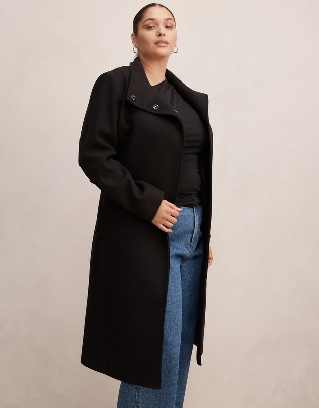 Forever New Curve - Phoebe Curve Funnel Neck Coat