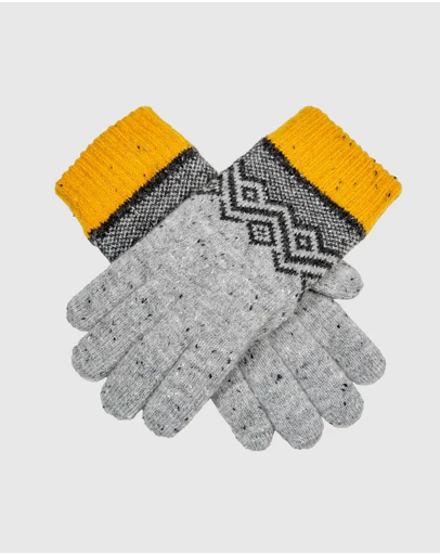 DENTS - Geometric Pattern Knitted Gloves