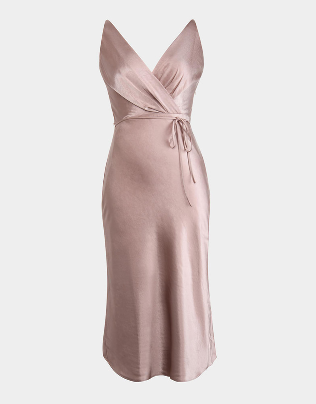 Forcast - Cherish Tie-Waist Midi Dress