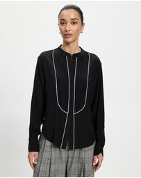 Lindsay Nicholas New York - Tuxedo Blouse