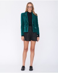 Amelius - Margaret Velvet Pintuck Blazer