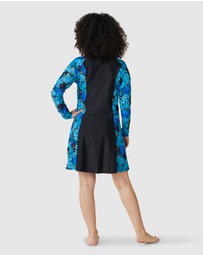 Modest Mermaid - Ocean zip swim dress SPF50+
