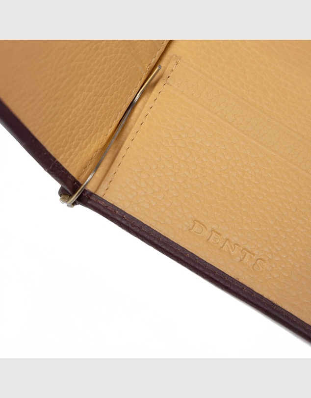 DENTS - Two-Tone Pebble Grain Leather Money Clip Wallet with RFID Blocking