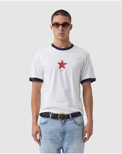 Vintage White & Navy