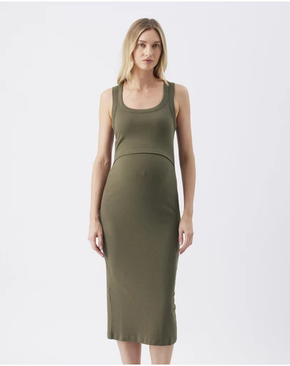 Ripe Maternity - Nina Rib Knit Nursing Dress