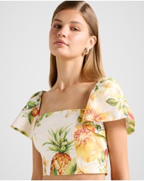 Forever New - Jane Printed Cropped Top