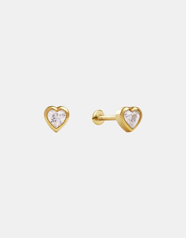 SAINT VALENTINE - True Love Flatback Studs - Gold