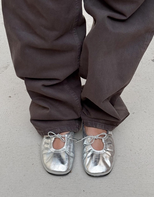 Alohas - Rosalind Shimmer Leather Ballet Flats - Women's