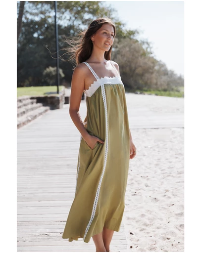 Petal & Pup - Halina Midi Dress - Green