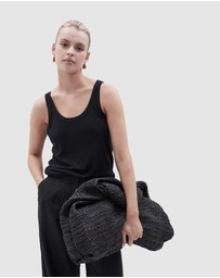 UNISON - Linen Blend Scoop Neck Tank