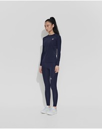 SKINS - SKINS Compression Women's Series-2 Gym Clothing Long Tight Navy Blue