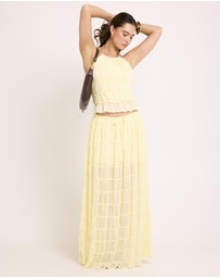 Subtitled - Alda Shirred Maxi Skirt