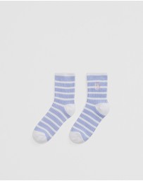 Country Road - Rib Quarter Crew Sock
