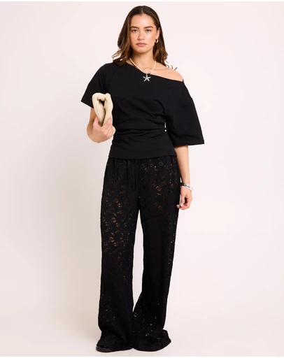 Subtitled - Jasmine Lace Relaxed Pants