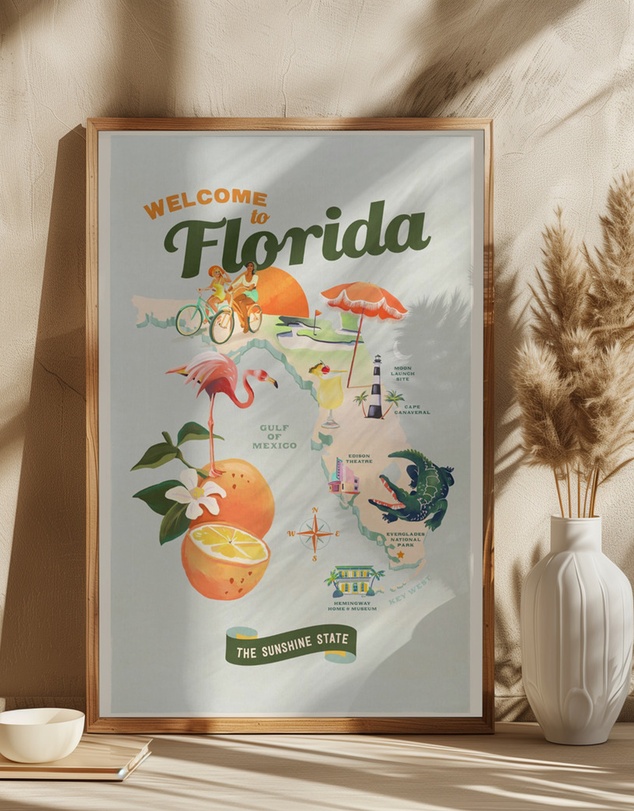 Olive et Oriel - Florida by The Whiskey Ginger Art Print