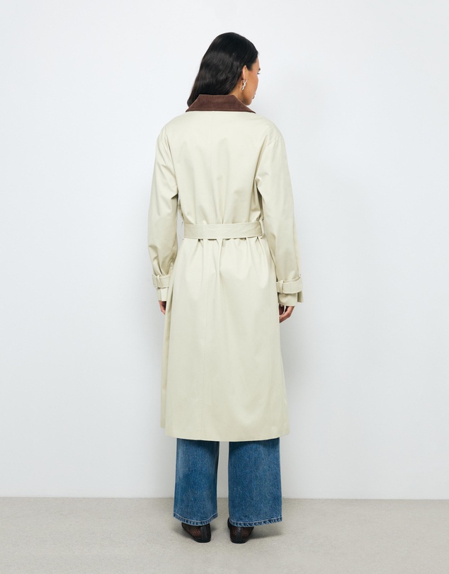 AERE - Organic Cotton Belted Trench Coat