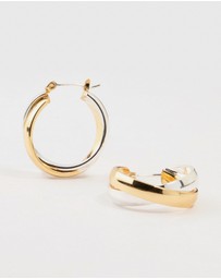 Lovisa - Mixed Metals Twisted Hoop Earrings