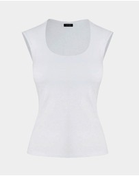 Forcast - Soho Rounded Square Neck Top