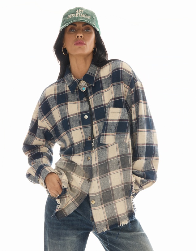 THE TALES - Cutaway Bleached Flannel Shirt