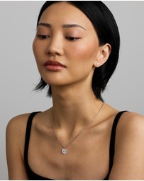 Michael Hill - 16 Sunray Heart Pendant with Cubic Zirconia in Sterling Silver